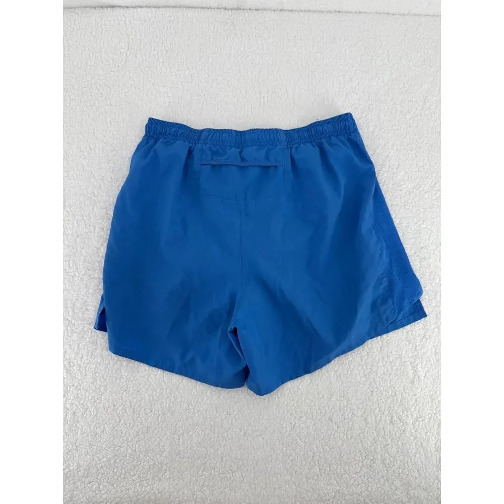 Nike‎ Blue Nike Logo Elastic Waistband Athletic Casual Shorts Size Large Women